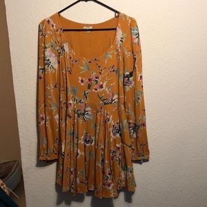 Yellow Fall long sleeve dress